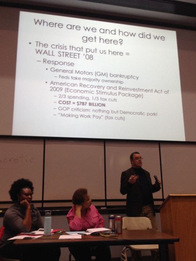 Lecture covers US economic issues, systems of government