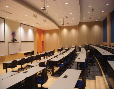 Classroom transformed into modern lecture hall