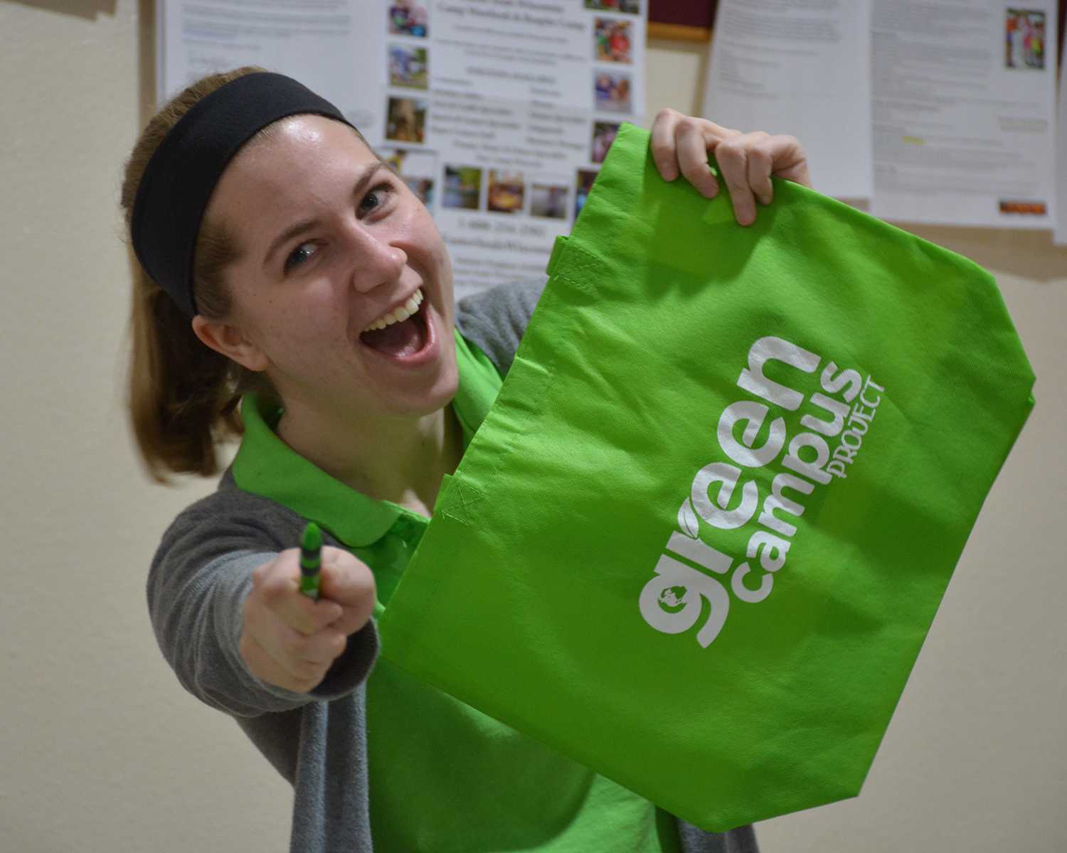 Melanie Nanke, senior mechanical engineering major is the president of Green Campus Project. The organization promotes sustainability.