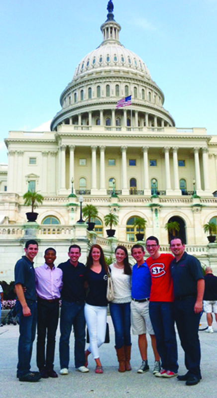 UW-Platteville Student Senate Executive Board members stood outside of the U.S. Capitol Saturday with student governance leaders they met at the National Student Government Summit.