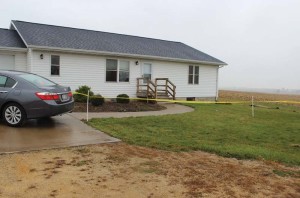 The house at the Pioneer Farm was converted to a crime scene for the demonstration. 