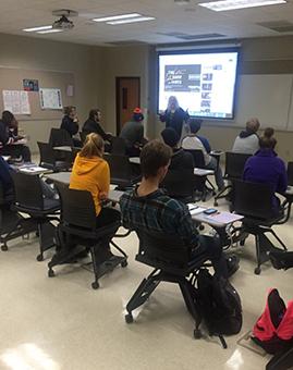 Mary Rose Williams teaches media studies students about theories of media and culture. 