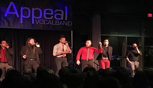 Six Appeal Vocalband performed a series of hits that appealed to all audience members.