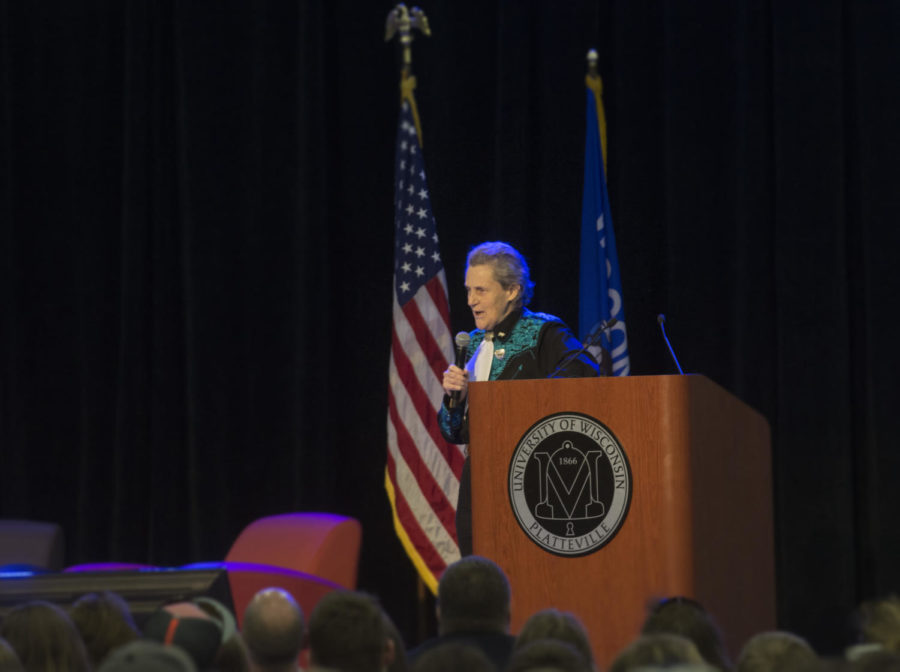 Grandin explaining her life as a women in a “man’s field.”