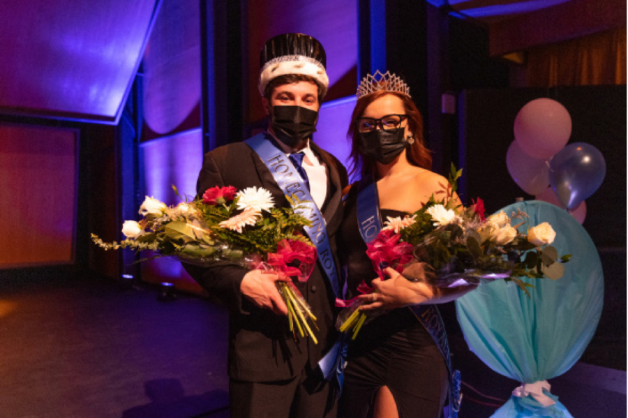 Pictured above: Homecoming King Connor Brickley and Homecoming Queen Mindy Smits, UW-Platteville Communications photo